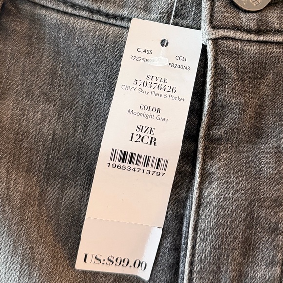 White House Black Market Gray Straight Leg Jeans - Picture 5 of 10